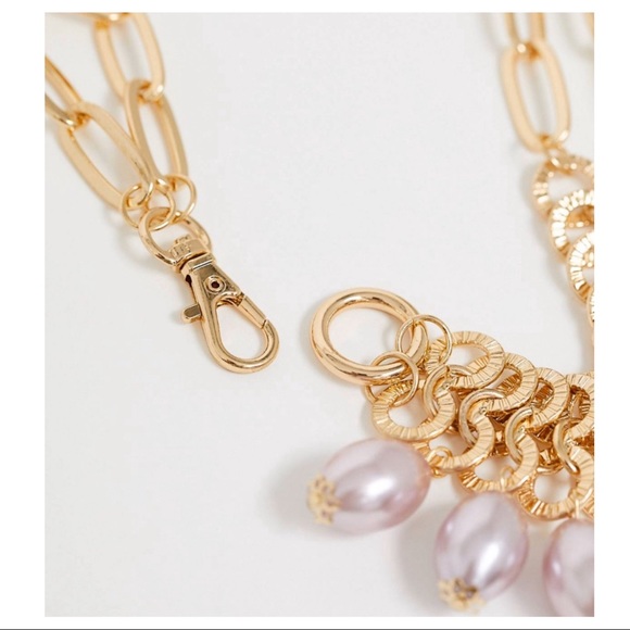 Oversized Abstract Statement Amethyst Necklace - Picture 4 of 7